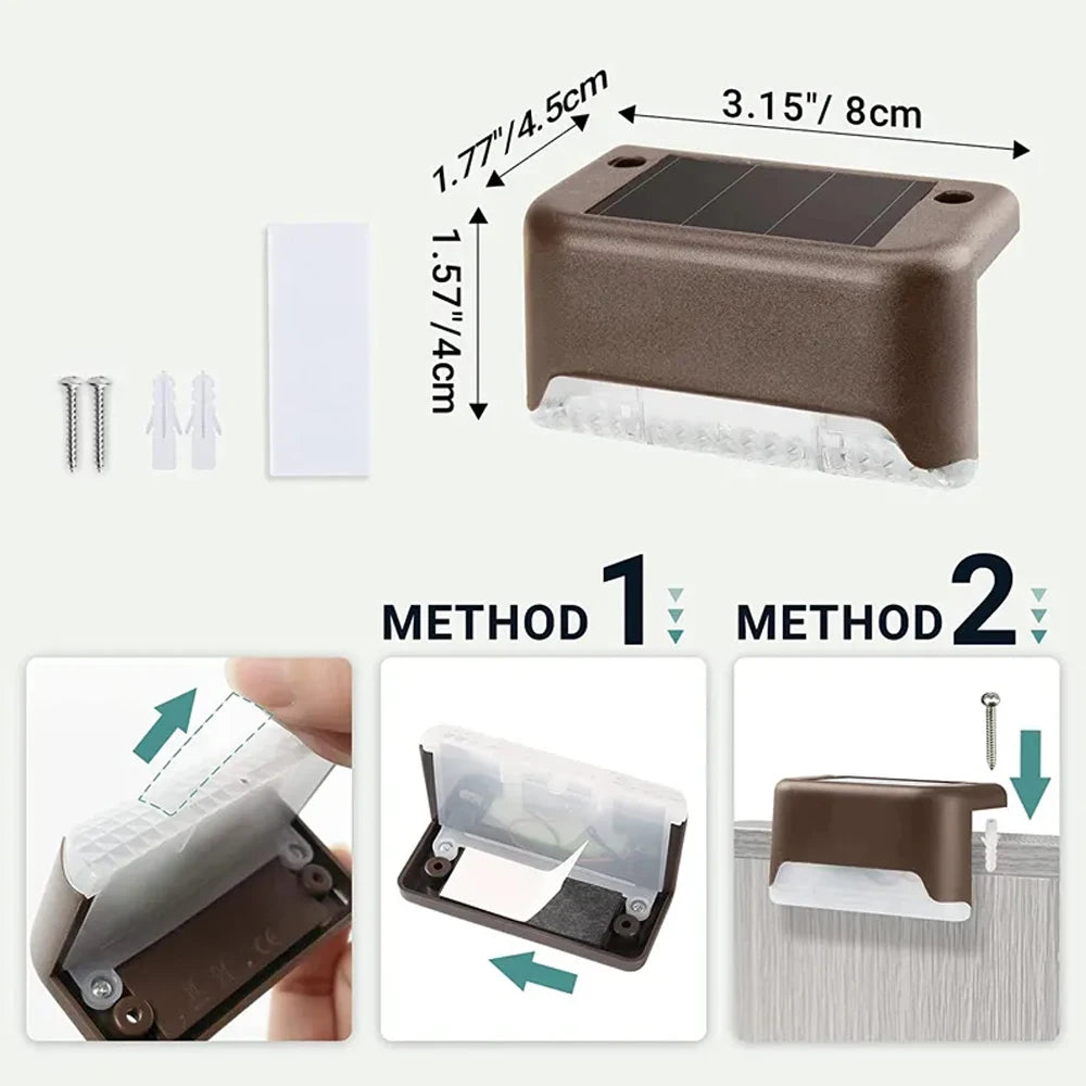 1–20PCS Solar LED Step Lights for Outdoors
