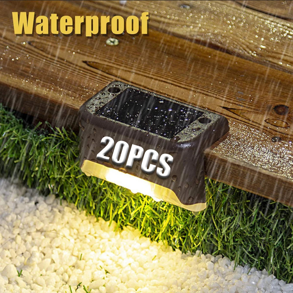1–20PCS Solar LED Step Lights for Outdoors