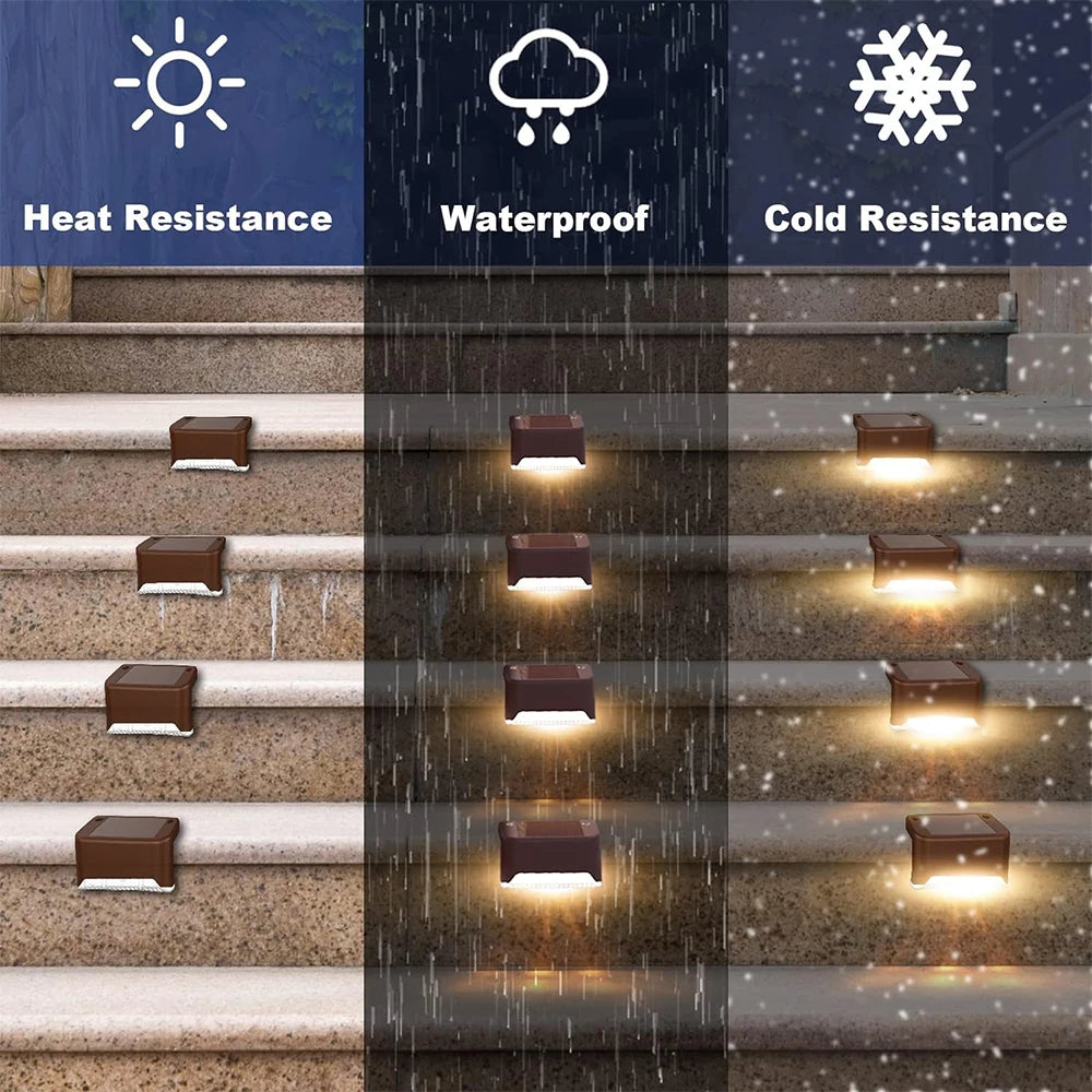 1–20PCS Solar LED Step Lights for Outdoors