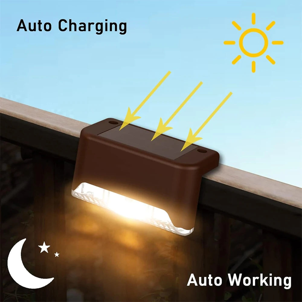 1–20PCS Solar LED Step Lights for Outdoors