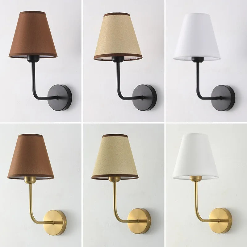 E27 Fabric Wall Lamp for Modern Interior Spaces