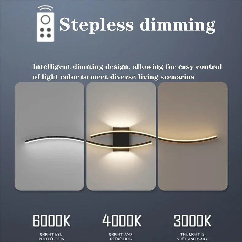 LED Strip Wall Sconce for Bedroom and Living Room