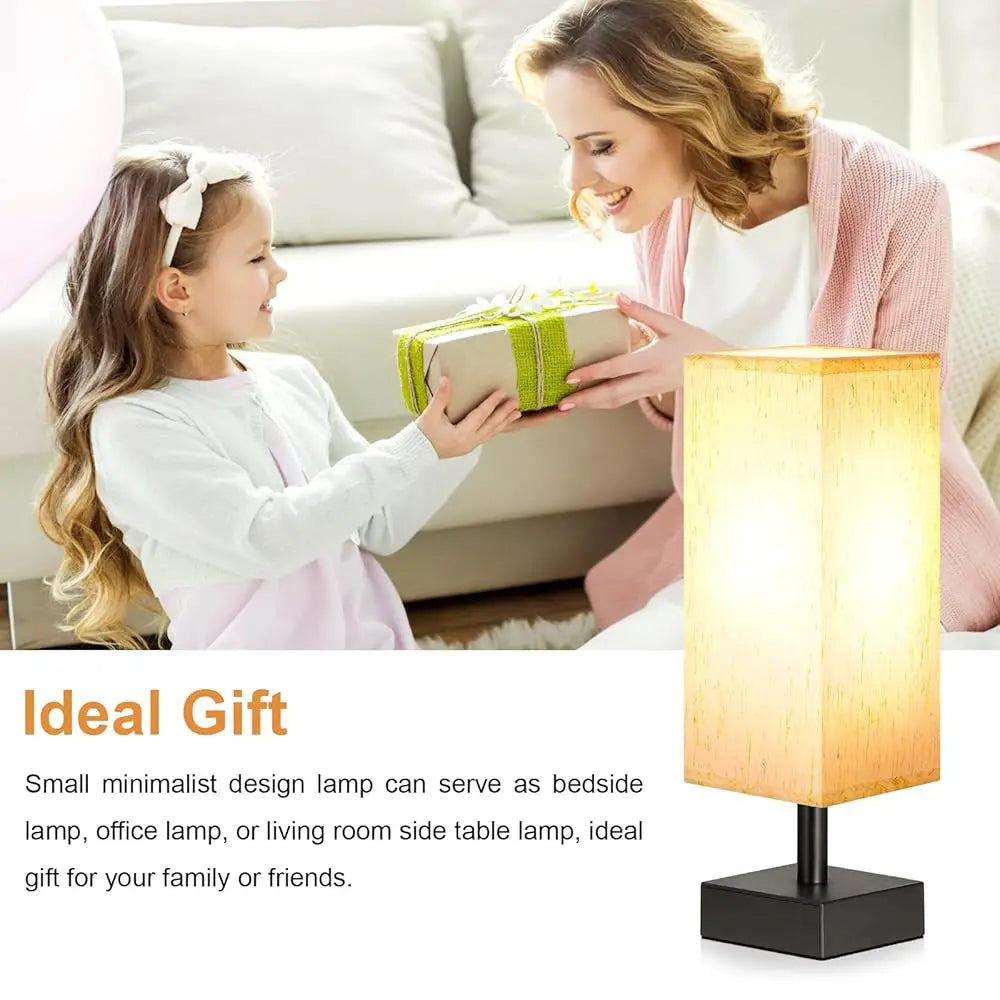 Minimalist Bedside Lamp with Soft Fabric Shade – Perfect for Cozy Nights & Stylish Desks!