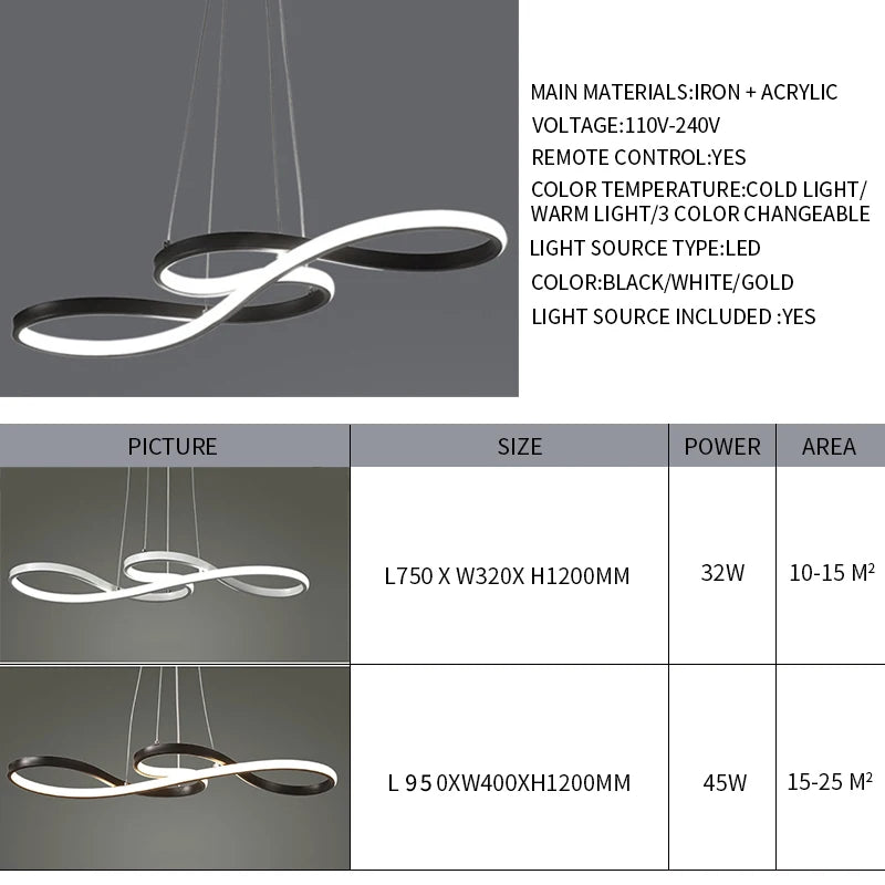 Modern Remote-Control Kitchen Island Pendant Lamp