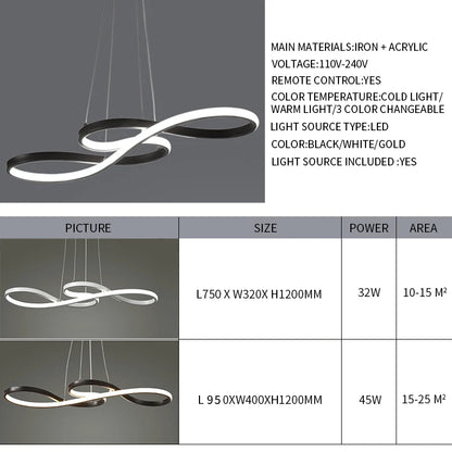 Modern Remote-Control Kitchen Island Pendant Lamp