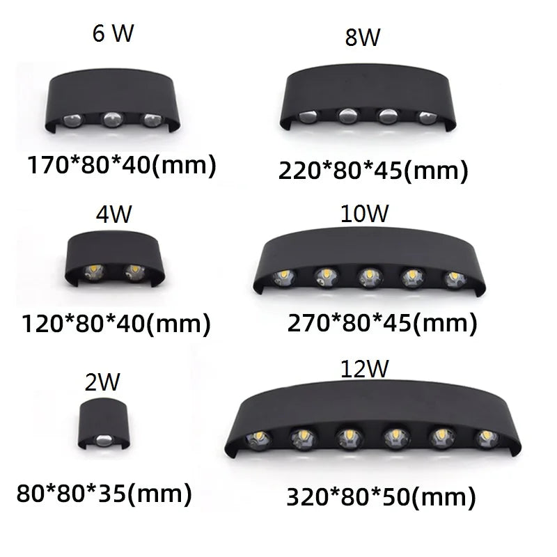 Modern LED Wall Lamp for Outdoor and Indoor Use