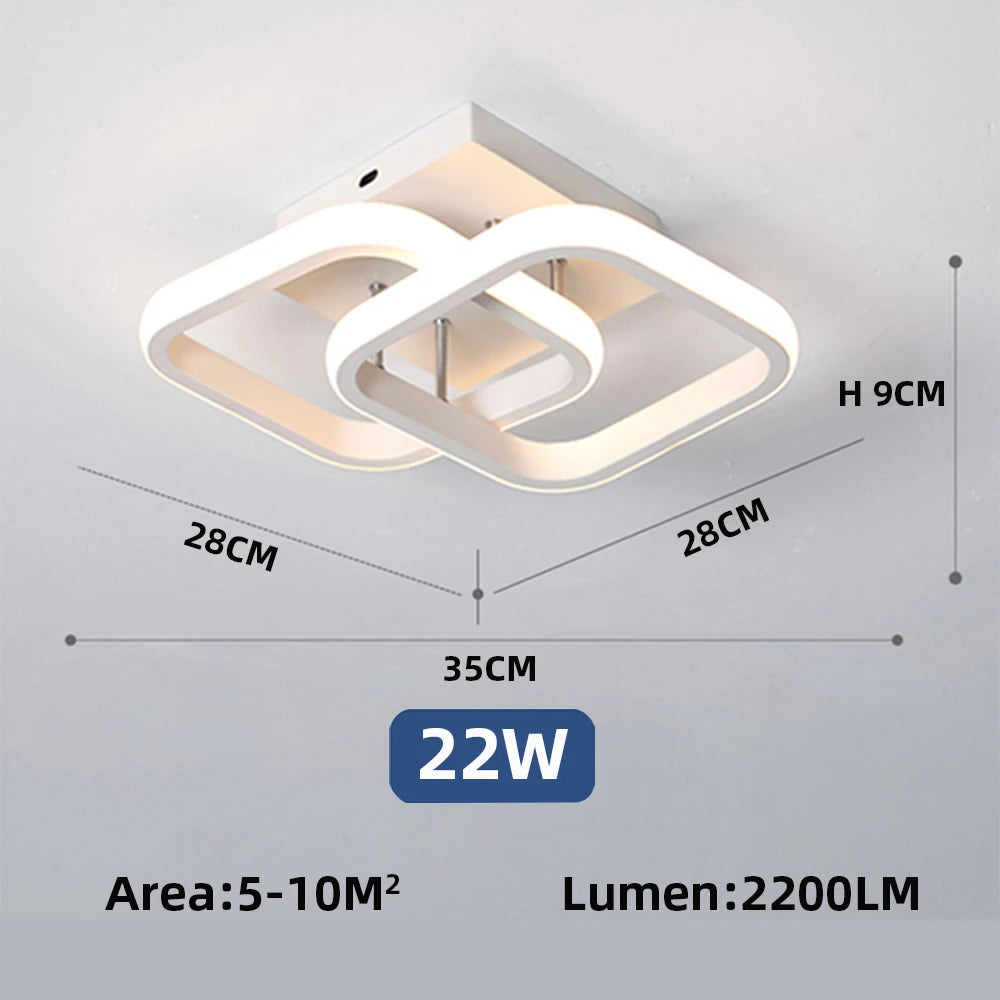 Minimalist LED Ceiling Lamp for Home Hallways