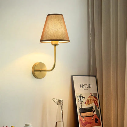 E27 Fabric Wall Lamp for Modern Interior Spaces