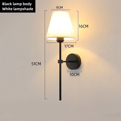 E27 Fabric Wall Lamp for Modern Interior Spaces