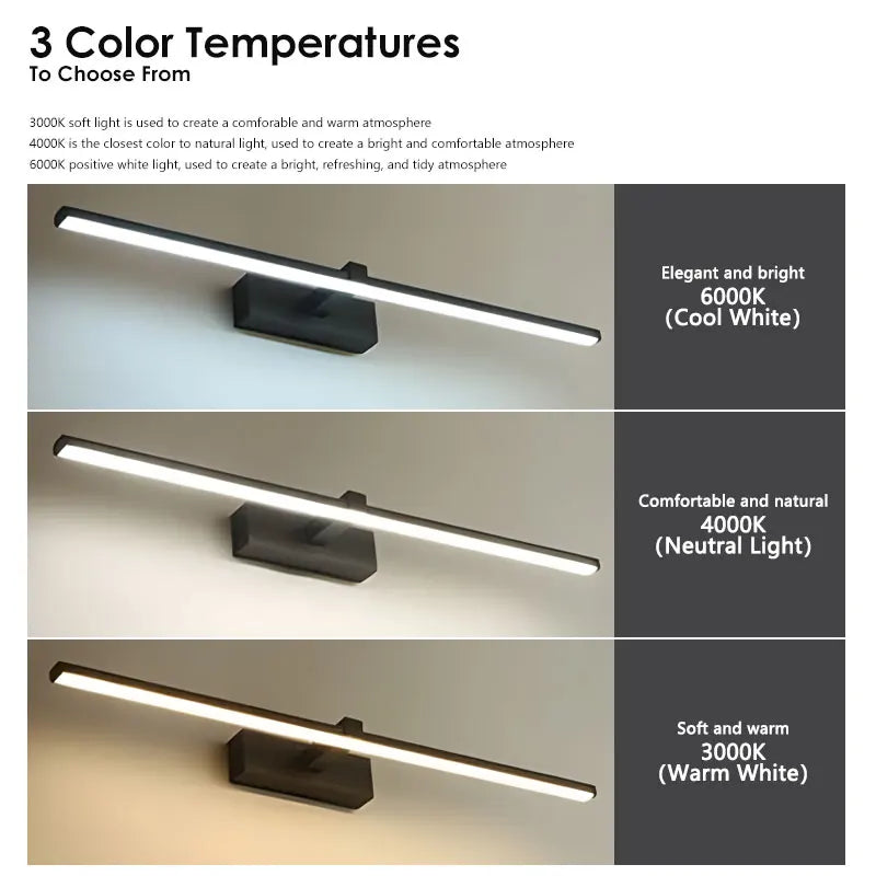 Aluminum LED Wall Sconce for Bathroom
