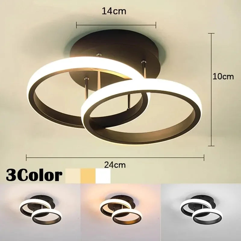 3-Color LED Ceiling Lamp for Bedroom and Dining