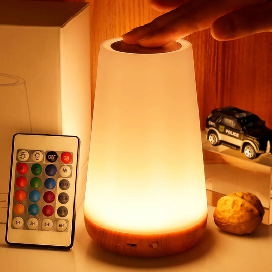 13-Color RGB Touch Lamp – Portable, Dimmable, and Rechargeable Mood Light