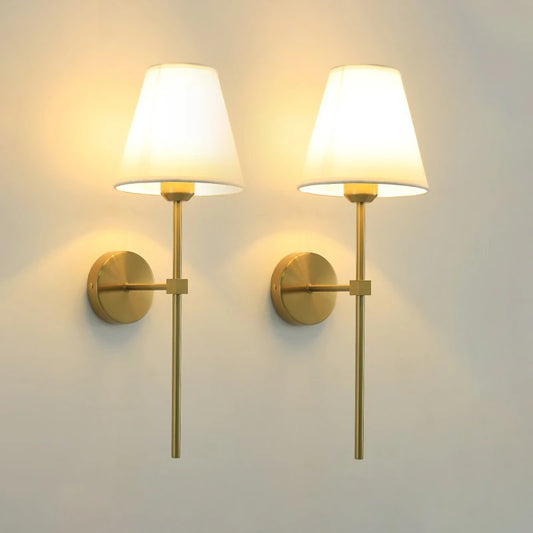 E27 Fabric Wall Lamp for Modern Interior Spaces