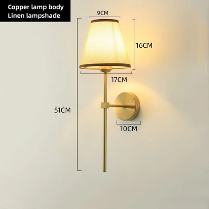 E27 Fabric Wall Lamp for Modern Interior Spaces