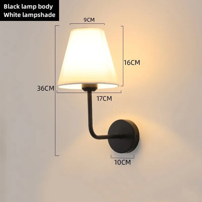E27 Fabric Wall Lamp for Modern Interior Spaces