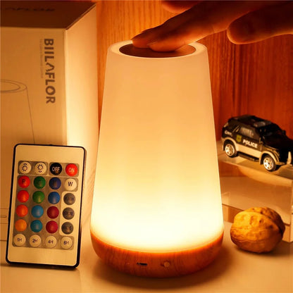13-Color RGB Touch Lamp – Portable, Dimmable, and Rechargeable Mood Light