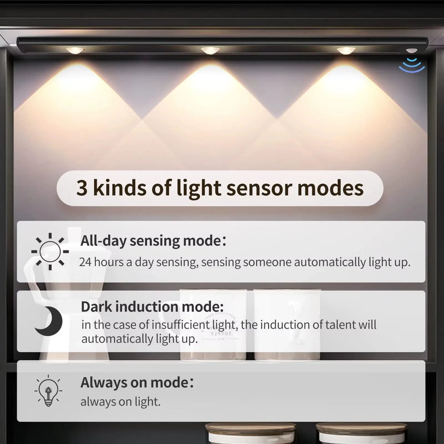 Wireless Motion Sensor Night Light for Bedroom and Kitchen