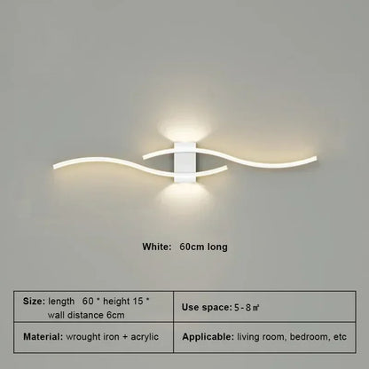 LED Strip Wall Sconce for Bedroom and Living Room