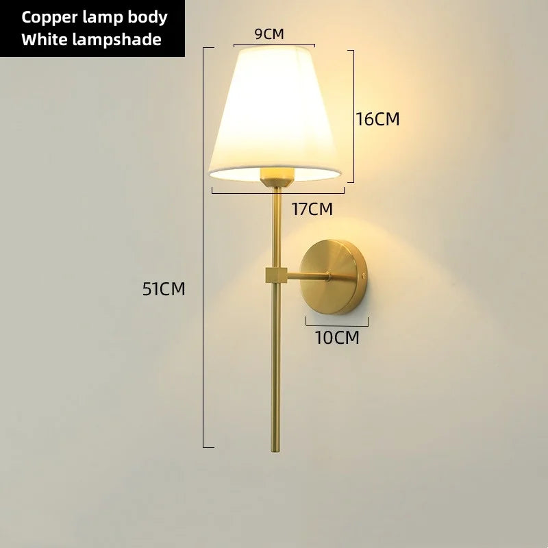 E27 Fabric Wall Lamp for Modern Interior Spaces
