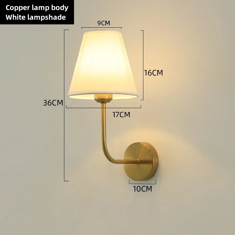 E27 Fabric Wall Lamp for Modern Interior Spaces