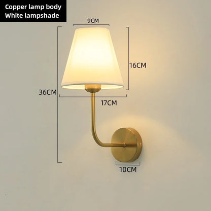 E27 Fabric Wall Lamp for Modern Interior Spaces