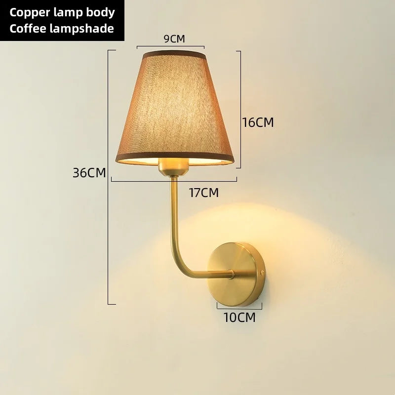 E27 Fabric Wall Lamp for Modern Interior Spaces