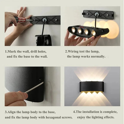 Modern LED Wall Lamp for Outdoor and Indoor Use