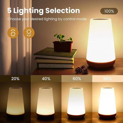 13-Color RGB Touch Lamp – Portable, Dimmable, and Rechargeable Mood Light
