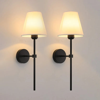 E27 Fabric Wall Lamp for Modern Interior Spaces